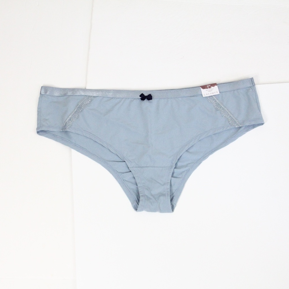 Cacique Cheeky Panty 26 28 NEW Women Plus Size Underwear extra soft blue